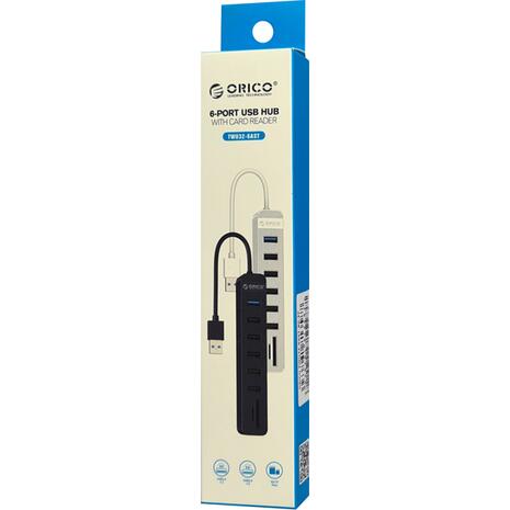 USB Hub ORICO TWU32-6AST SD/micro SD 6 ports μαύρο. Προϊόντα τεχνολογίας από το Oikonomou-shop